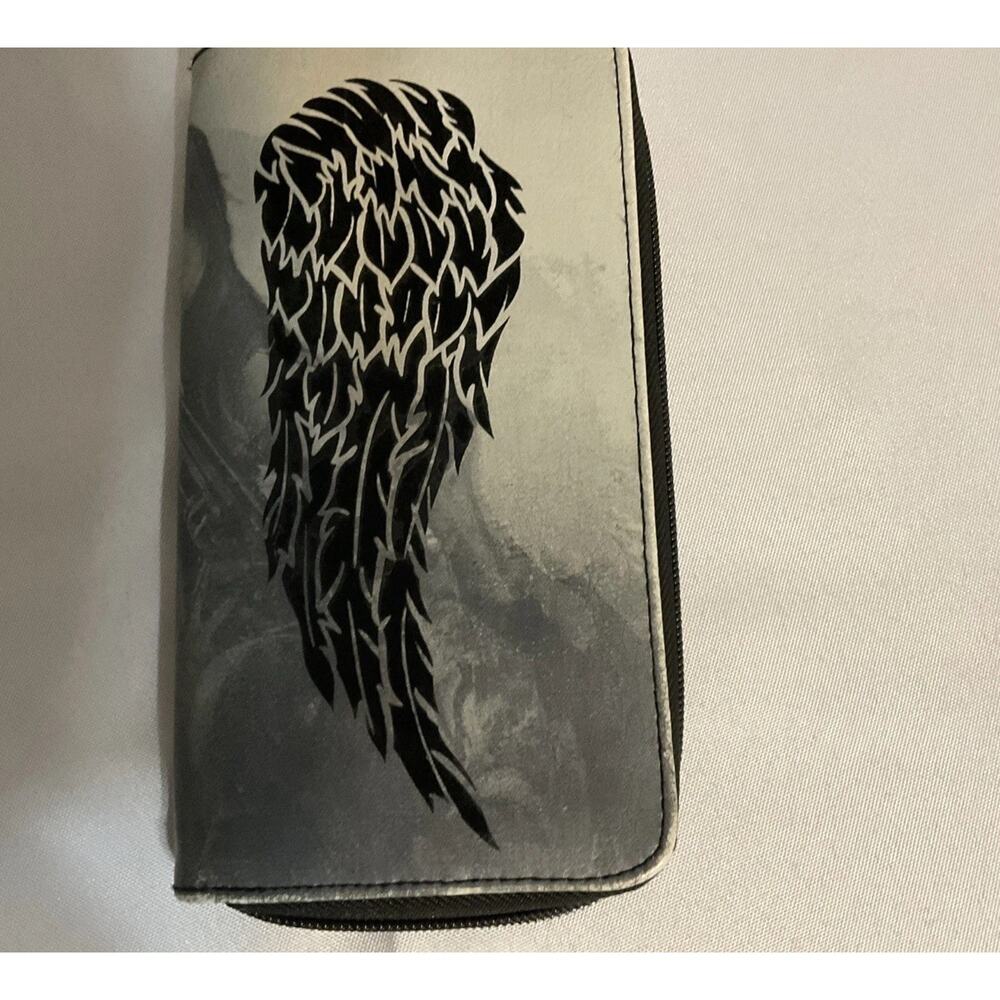Rare Darrel Dixon Angel Wings Walking Dead Zip Wallet